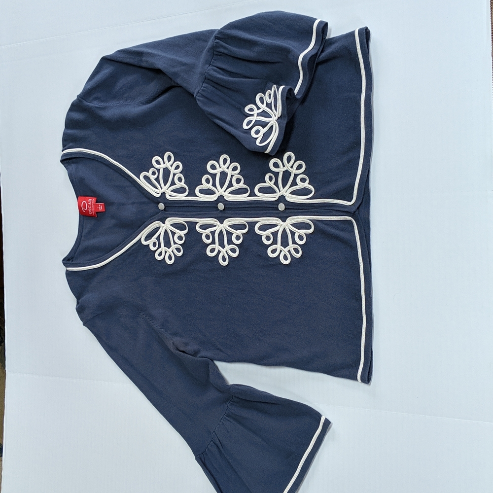 Oscar de la Renta. Blue knit cardigan Sz L